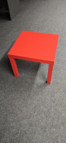 Ikea lack red side table - red,