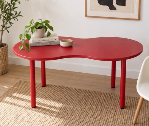 Red kidney shaped - red, kidney-shaped